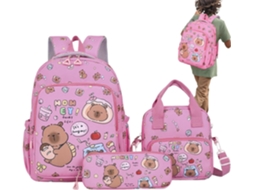 Mochila Escolar Capivara Estojo de L Pis Desenho Animado Divertida para Meninos Meninas Estudantes Viagens Compras e VAYOTOY
