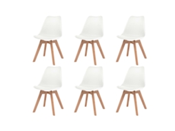 Dining Chair, Dining Chairs Vidaxl Branco Plástico (n/a)