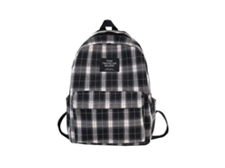 Mochila Feminina De Lona Xadrez, Grande Capacidade, À Prova Dágua, Para Estudantes E Adolescentes Olysi Shop