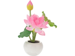 Luminária de Mesa Decorativa em Led com Efeito Lótus, 3 Lâmpadas, Luz Noturna Sem Superaquecimento, Iluminação Interna. SFUSHOS