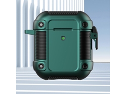 Capa Protetora Para Fones De Ouvido Sem Fio Tank Tpu+pc Para Airpods 2, Verde