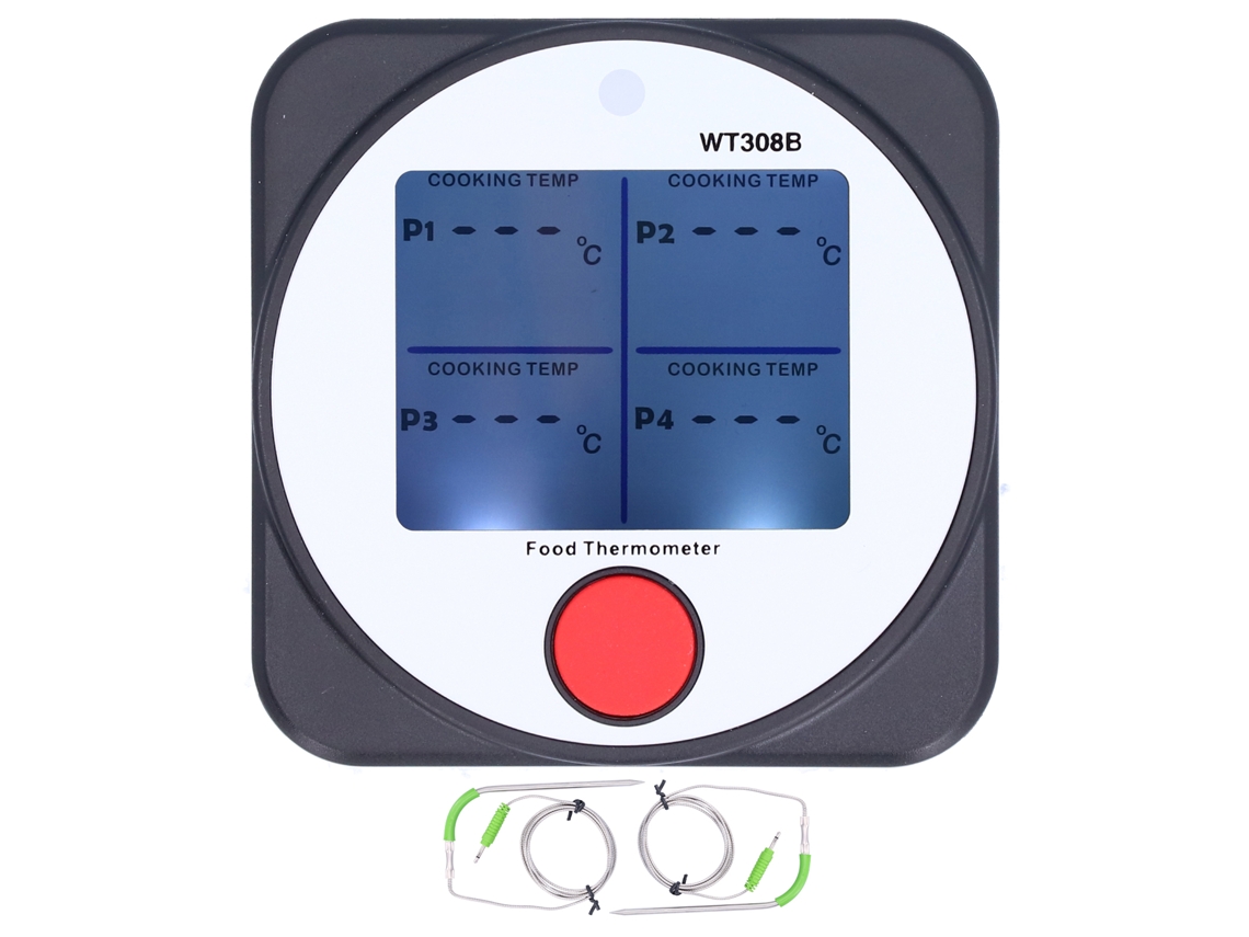 Termômetro de Churrasco Bluetooth YURU Wt308b LCD com Luz de Fundo