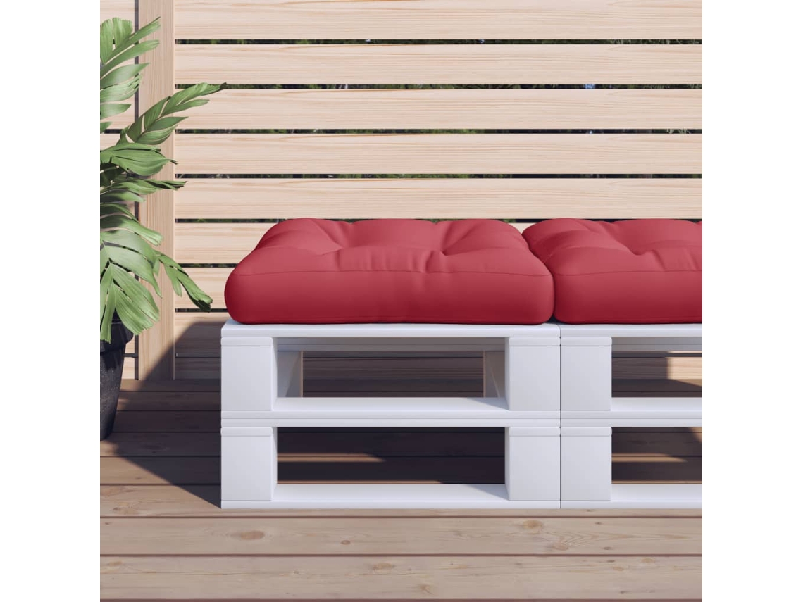 Vidaxl Almofadão Para Paletes 58x58x10 Cm Tecido Vermelho Tinto