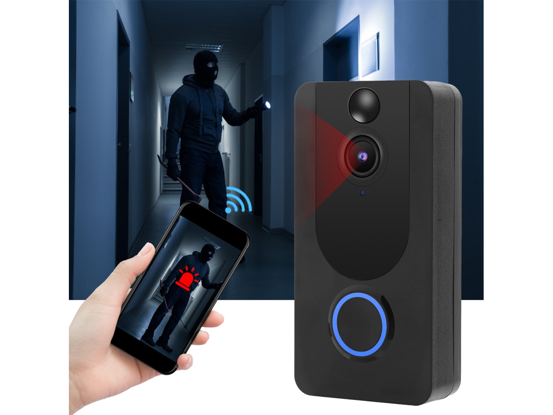 Campainha De Vídeo Sem Fio Inteligente Com Controle Remoto E Interfone Com Lente De 140° E Visão Noturna Para Segurança Residencial Slowmoose