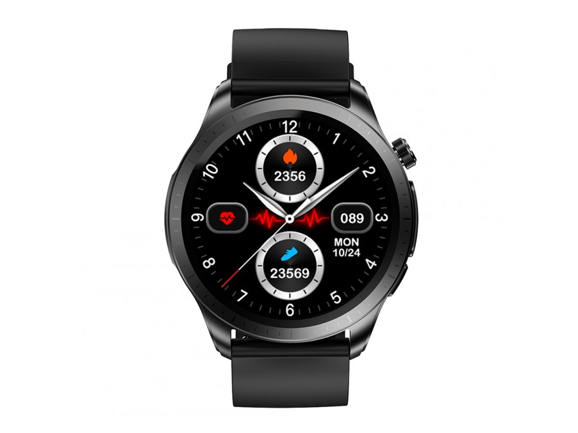Smartwatch E420 Ecg Ppg Pressão Arterial Glicose Sanguínea Monitor de Saúde À Prova D' Água Fitness de Silicone Preta