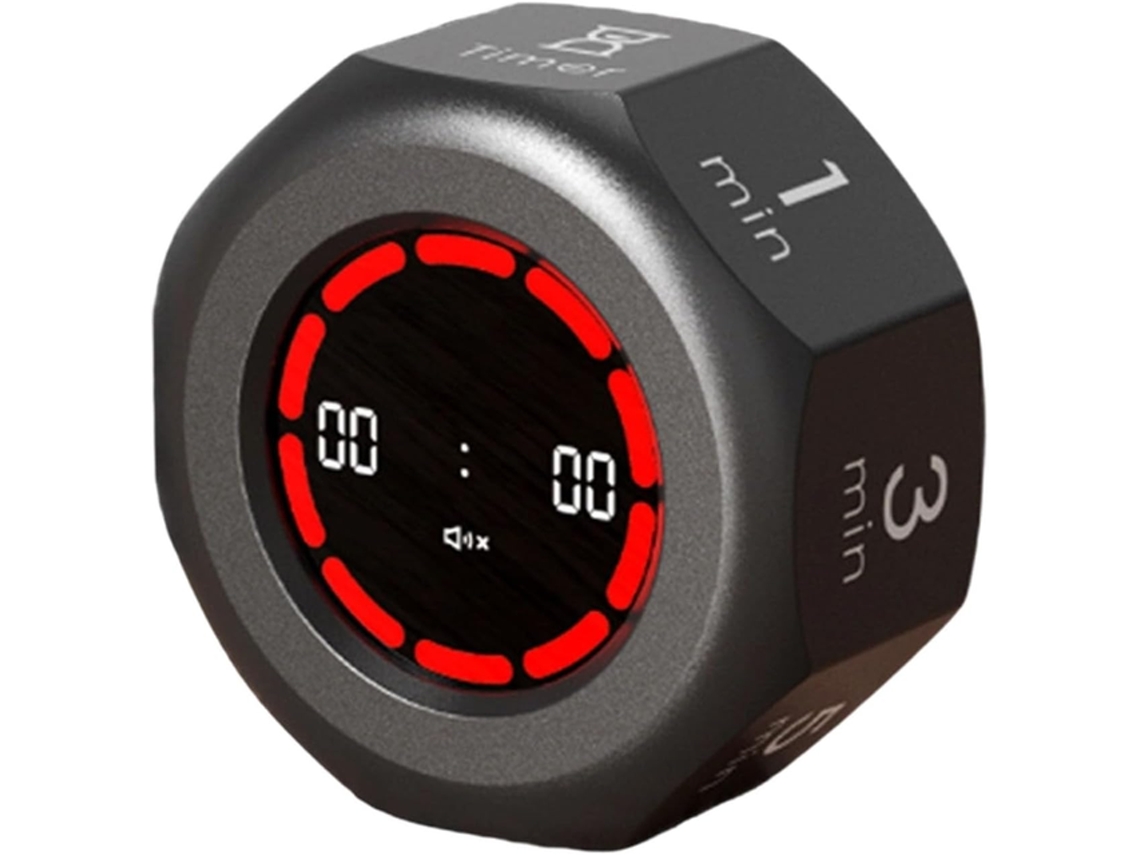 Temporizador Sensor Gravidade – Temporizador Flip – Lcd – Digital – Plástico – Preto