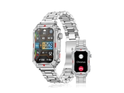 Smartwatch Cf26 1.57 Polegadas Quadrada Tecido Masculino Fitness Rastreador Para Android Ios Prata Bestvite