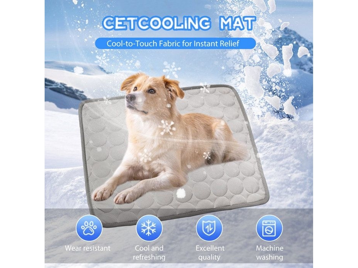 Tapete Refrescante, para Cães e Gatos, Autorefrescante, Uso no Verão, 100x75 Cm, Cinza AQUAFORGE
