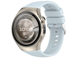 Bracelete Para Huawei Watch 5 (46mm) - Silicone Cor Sólida - Vertical - Fivela De Aço Prate Azul