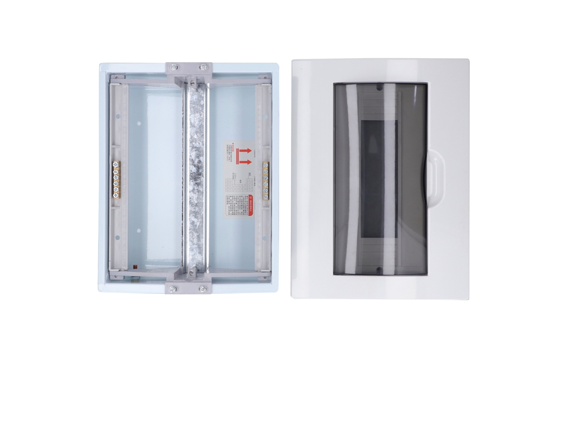 Caixa De Distribuição 12 Vias Com Tampa Transparente, Din Rail Para Disjuntores Elétricos