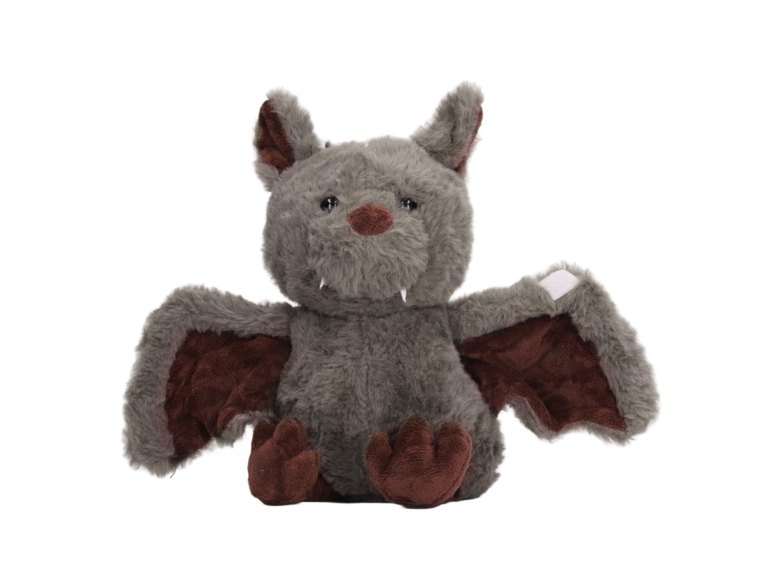 Mali boneco Peludo de Morcego de Halloween Macio Amigável À Pele Decorativo Multiuso Cinza Escuro