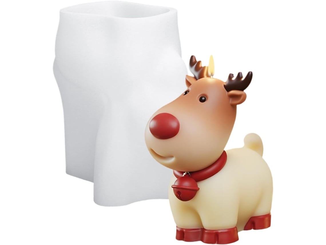 Lindo Molde De Resina Pegadas De Rena E Alce O Natal.