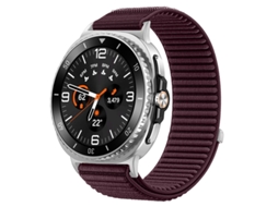 Pulseira Desportiva Em Nylon Compatível Com Samsung Galaxy Watch 9 40mm/44mm, Pulseira De Substituição Macia E Ajustável Bordô Hexinyigjly