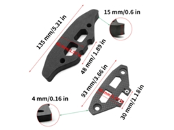 Mali conjunto de Espuma Anti colisão de Fibra de Carbono para Carro Controle Remoto Tamiya Xv02 Rally 1/10