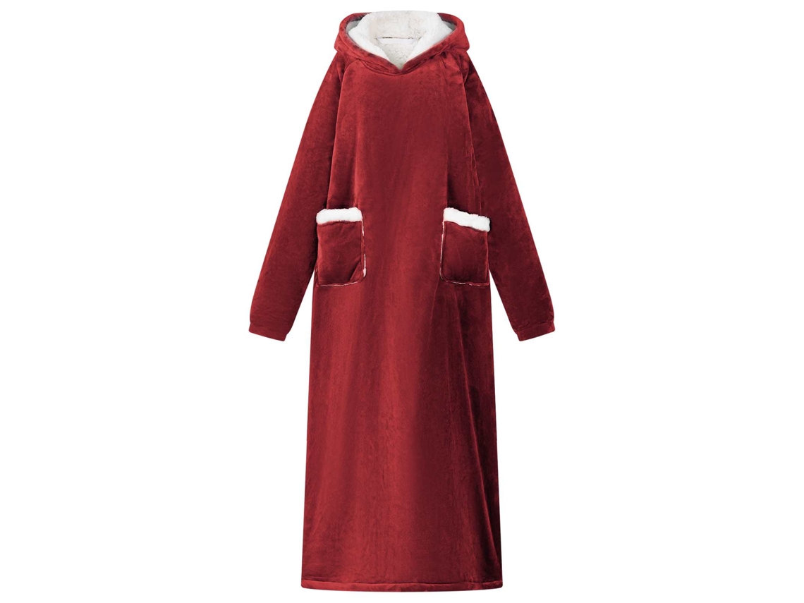 Vidaxl Sweatshirt Manta Vermelho Bordeaux L Fleece E Flanela