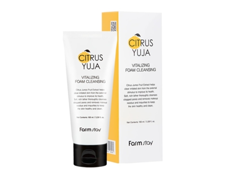 Espuma de Limpeza Revitalizante Farmstay Yuja Citrus, 100 ml