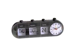 Rebe-reloj De Alarma Con Calendario Forma Innovadora Salto Decorativo Para Mesa Hogar Sala Dormitorio Oficina Negro