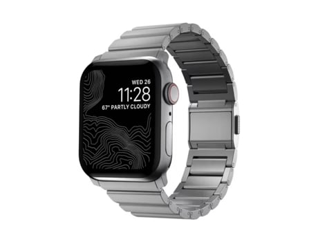 Pulseira para Apple Watch 44/45/46/49mm em Nomad Silver Titanium