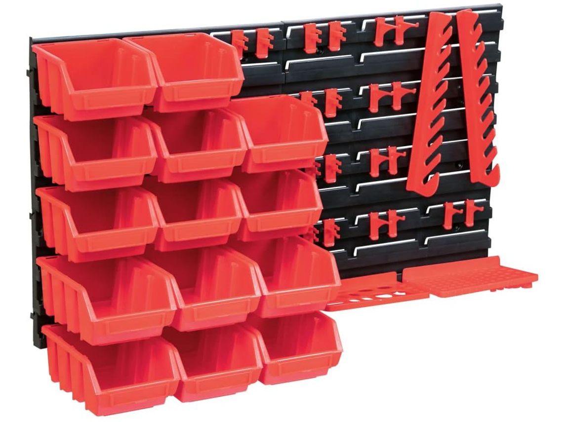 Storage Bin Kit, Storage Bin Kits Vidaxl Vermelho Plástico