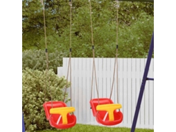 Vidaxl Balanço Bebê 2 Unid. Vermelho 36 X 43 X 42 Cm Plástico