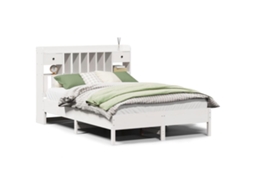 Bookcase Bed, Bookcase Beds Vidaxl Branco Madeira De Pinho (140 X 190 Cm)