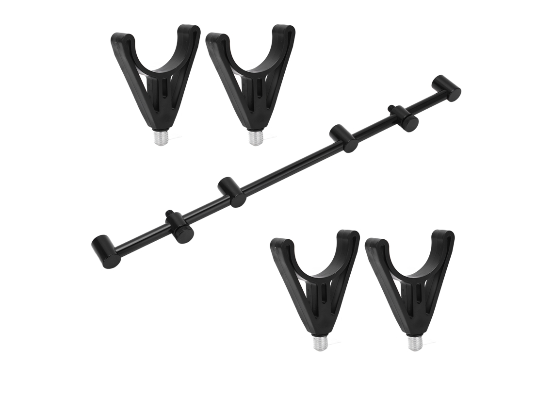 Porta Cañas de Pesca para Carpa com 4 Cabeças e Extensível até 45cm S/MARCA