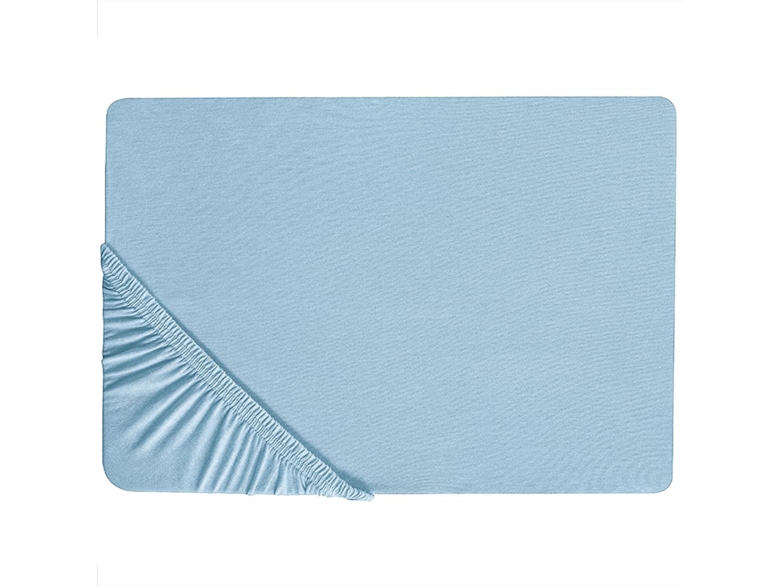 Sábana Beliani Hofuf De Algodón Azul 200x200x25