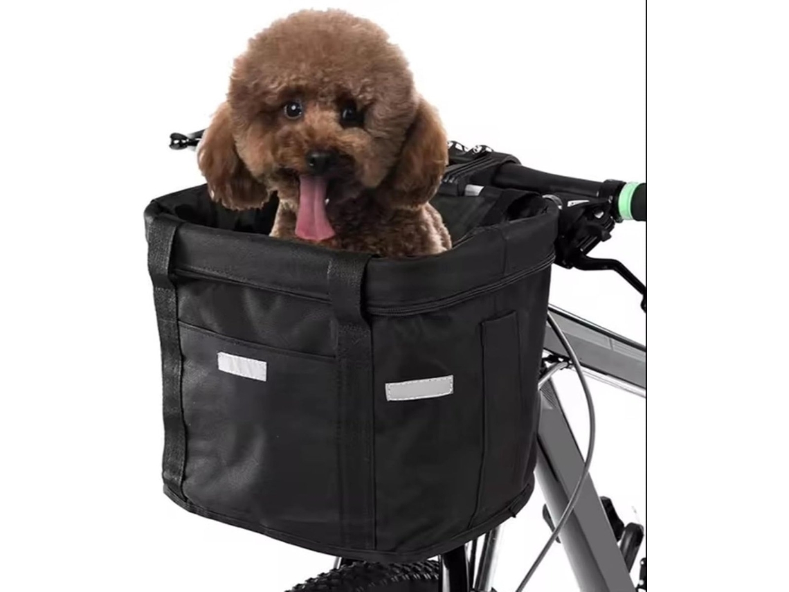 Cesta Removível para Bicicleta e Animais de Estimação Preta Dobrável AQUAFORGE