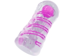 Pretty Love Masturbador Masculino Fantasy com Espiral Interna e Bolas Transparentes BAILE FOR HIM