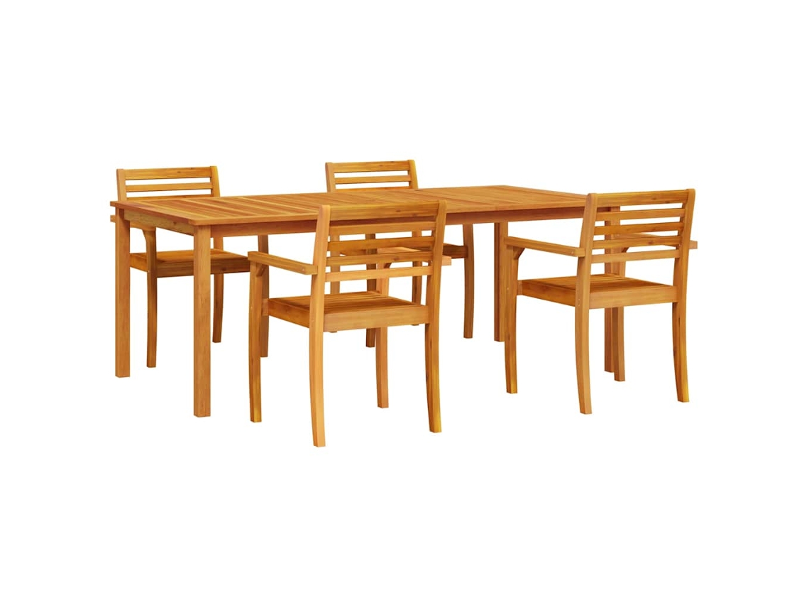 Maison Exclusive - Conjunto De Jantar Para Jardim 7 Pcs Castanho