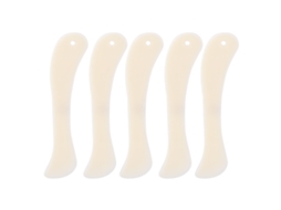 Conjunto de 5 Peças de Dobradeiras para Artesanato em Couro, em Plástico Branco, para Aparar Bordas e Costura . AQUAFORGE (tipo Curto)