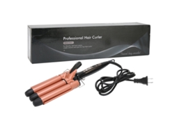 Chaveiro De Cabelo Com 3 Barris Lcd Ajuste De Temperatura 25mm Portátil 110v Us Plug Para Casa