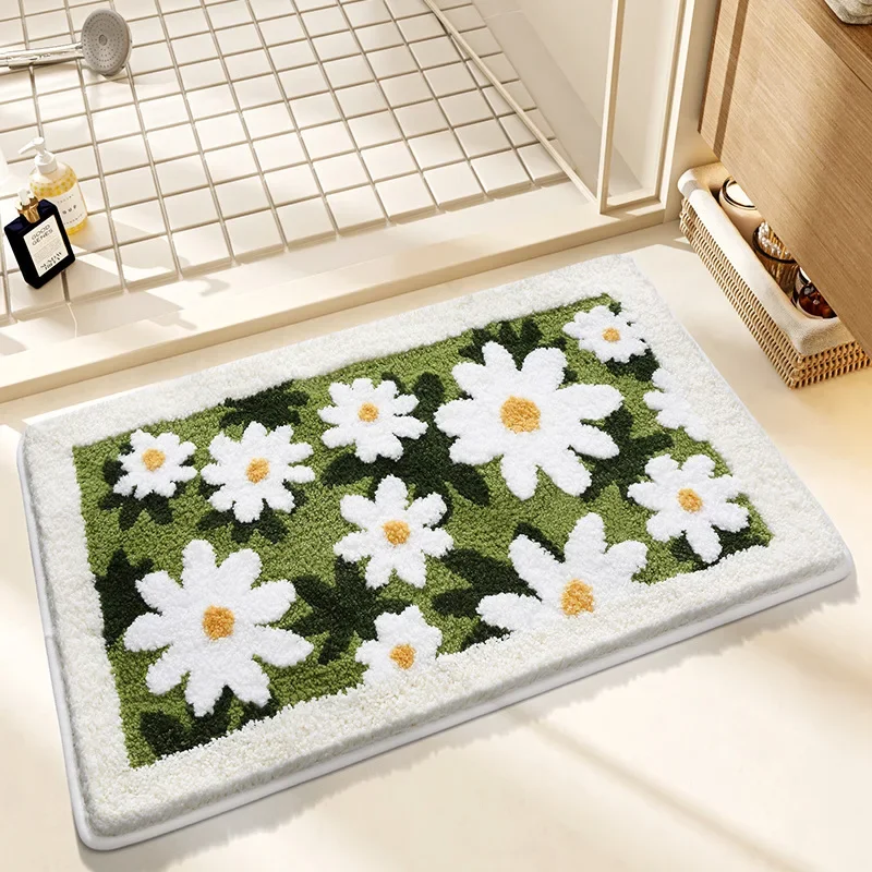 Tapete De Banheiro Com Design Moderno (estilo 5, 60x90cm), Lavável À Máquina, Antiderrapante E De Secagem Rápida.