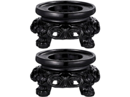 Suporte 2 Bolas Cristal Resina Exclusiva Durável Decoração Escritório Portátil Elegante Base Oca Casa GOKOCO