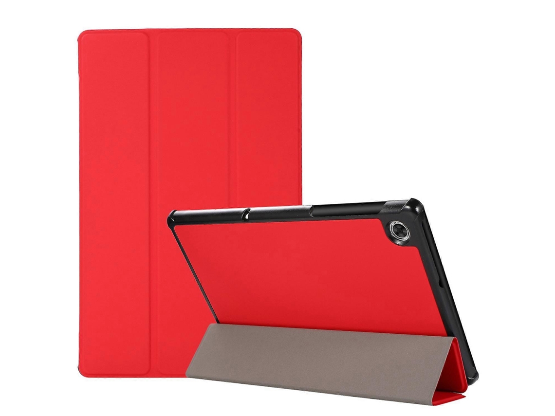 Capa Dobrável Em 3 Partes Com Textura De Couro, Formato Flip Horizontal Em Tpu + Couro Pu Com Suporte Para Lenovo M10 Plus