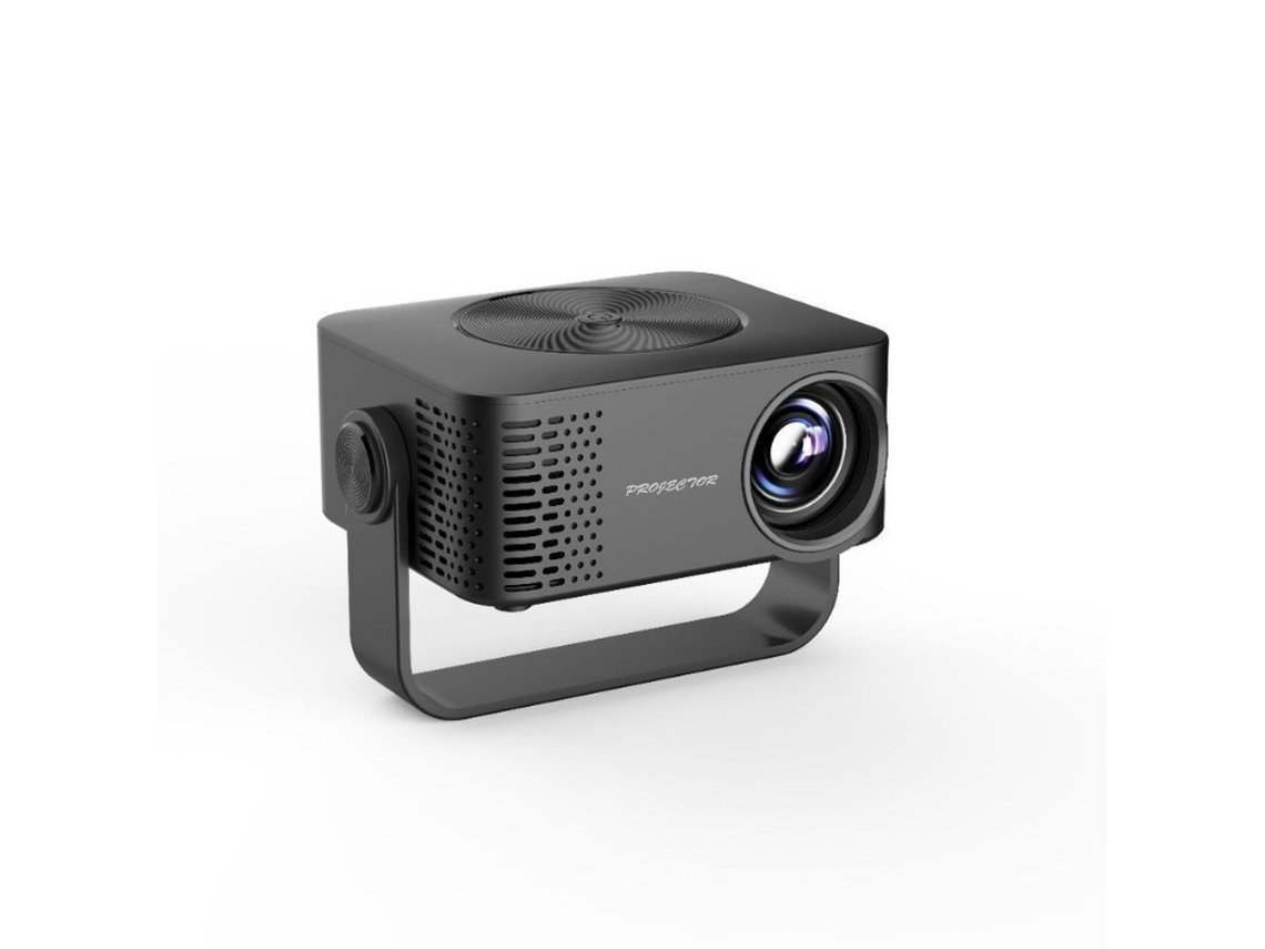 Projetor Portátil HD SFUSHOS 1080p com Longa Duração e Foco Automático Preto (inclui Adaptador UE)