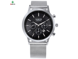 Reloj Analógico De Cuarzo Para Hombre Impermeable Con Correa De Acero Inoxidable Negro