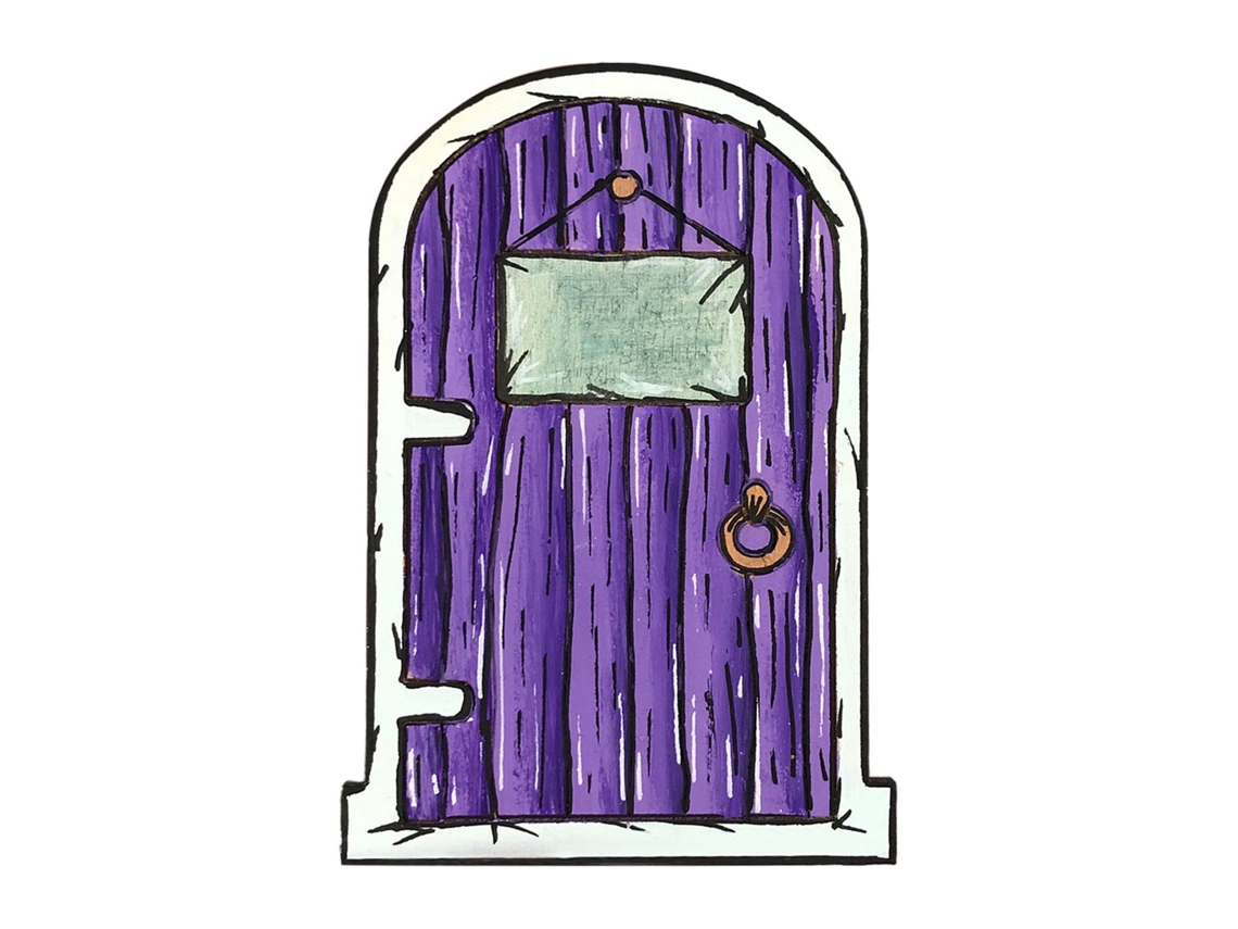 Laxiscreed Porta De Conto De Fadas Em Madeira Para Jardim E Decoração De Quintal