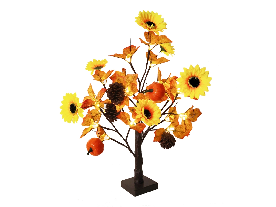 Luzes LED 24 com Tema de Abóbora, Árvore de Maple, Sunflower, para Natal LAXISCREED