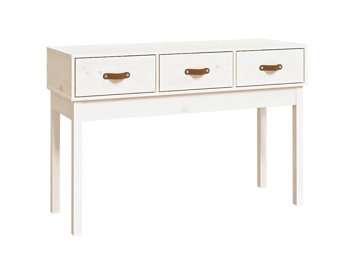 Console Table, Console Tables Vidaxl Branco Madeira De Pinho (n/a)