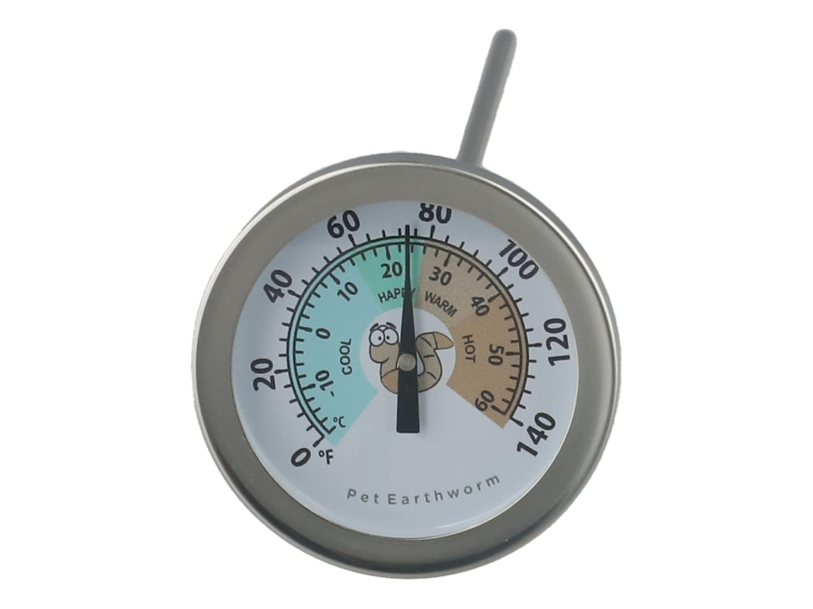 Termômetro De Solo Com Sonda Aço Inoxidável 200mm, Medidor Temperatura Para Jardim, Compostagem, Cuidados