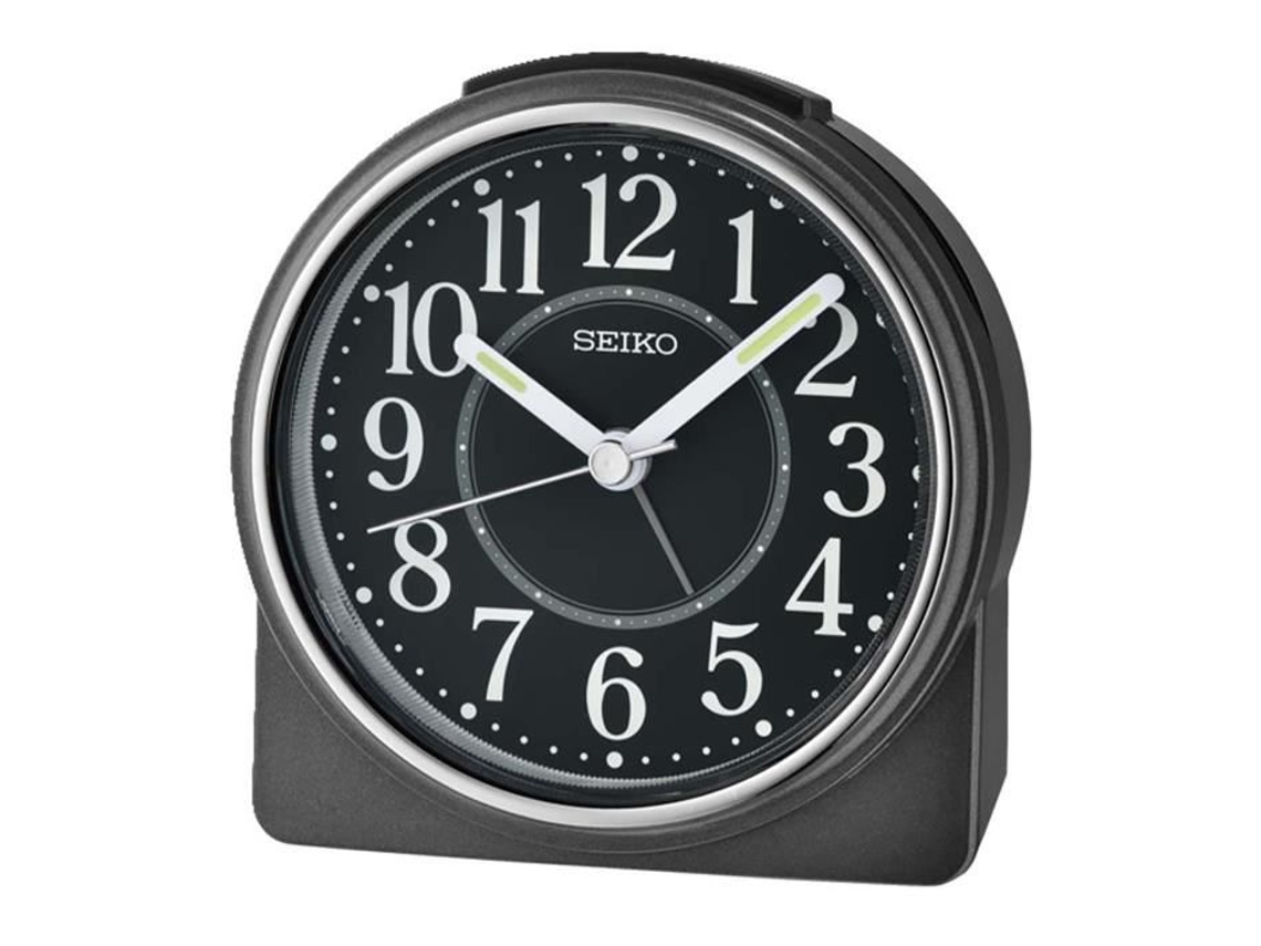 Seiko Clocks Despertador Preto Plástico Despertador Seiko Cor Preto Material