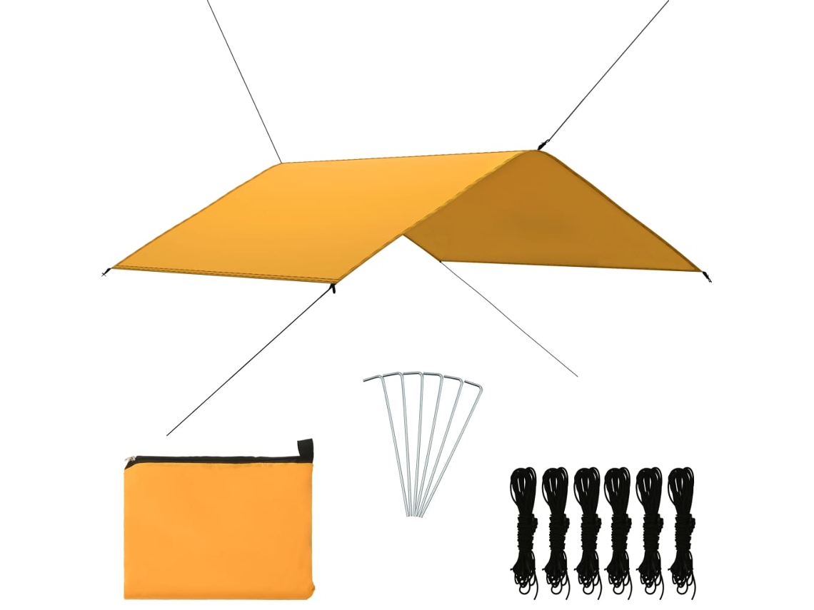 Vidaxl Lona De Exterior 4x4 M Amarelo