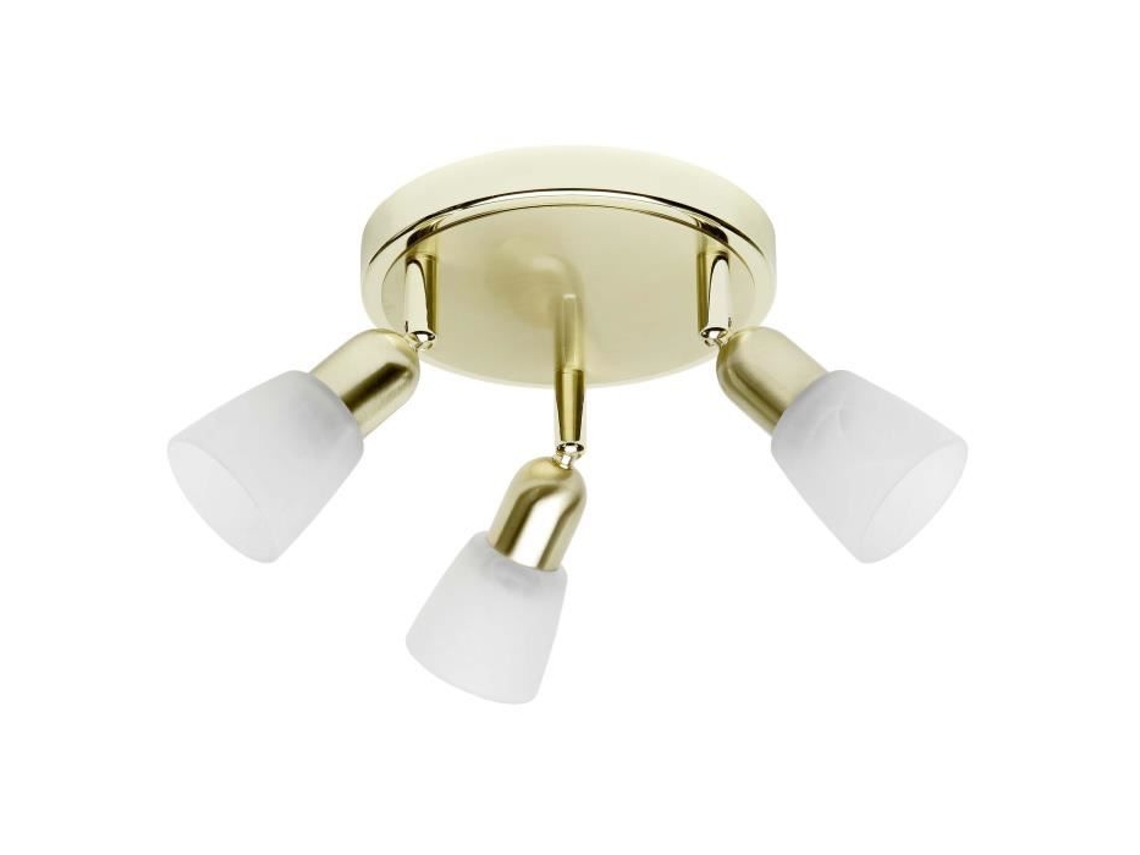 Sofia 3 Luminárias de Teto Diâmetro 20 Cm E14 40W Latão e Branco BRILLIANT