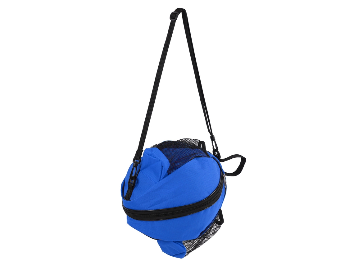 Bolsa Redonda De Malha Para Basquete E Futebol Em Tecido Oxford Com Borda Preta