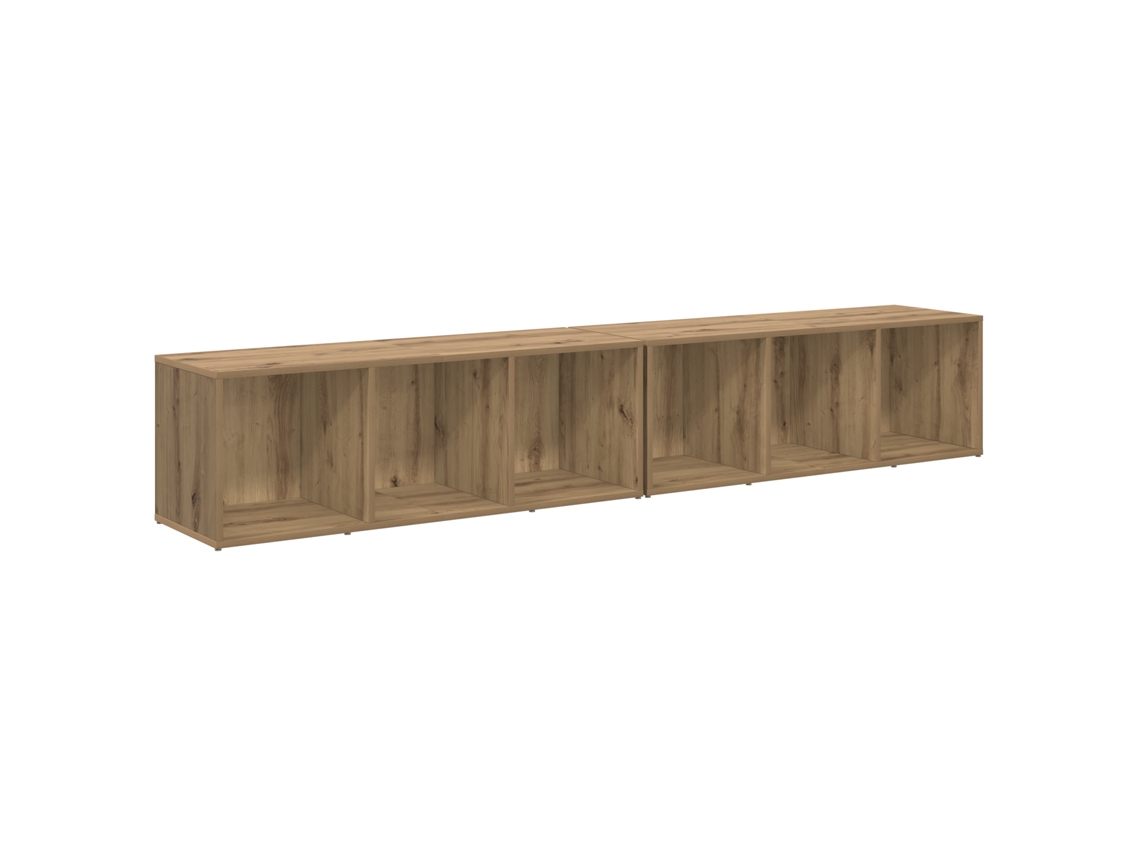 Conjunto 2 Conjunto De Móvel De Tv Vidaxl Castanho Derivados De Madeira (37 X 35 X 107cm)