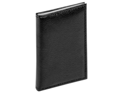Carteira em Pele para Cartões de Crédito 9,8X6,7 cm Preto