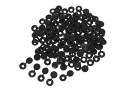 500 Tampas De Parafuso Articuladas De Plástico Preto, Peças, Tampas Flip-top Para