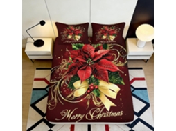 Conjunto de Cama com Estampa 3d Estrela em Microfibra Fronha 200x25cm