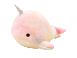 Lindo brinquedo de pelúcia de narval de 28 cm, almofada de pelúcia em formato de urso, baleia e peixe, presente de aniversário para meninos e meninas.